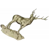 Гордый олень на скале - 3D модель STL для ЧПУ