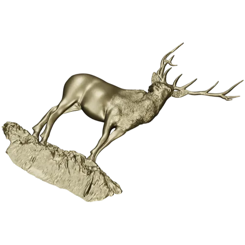 Гордый олень на скале - 3D модель STL для ЧПУ