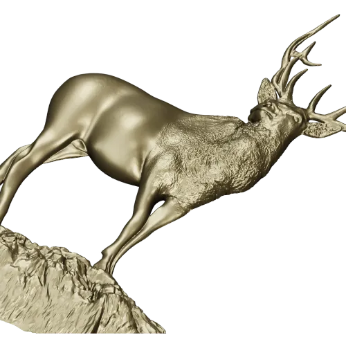Гордый олень на скале - 3D модель STL для ЧПУ