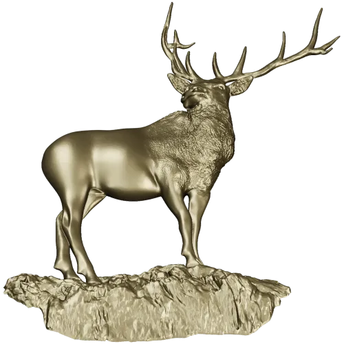 Гордый олень на скале - 3D модель STL для ЧПУ