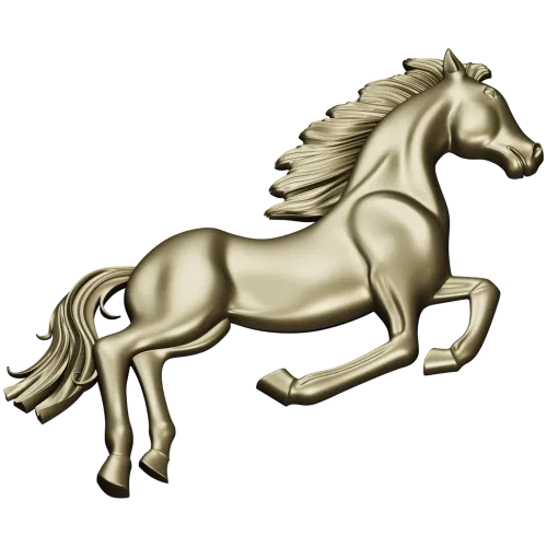 Рельефная 3D модель лошади в стойке - STL для ЧПУ