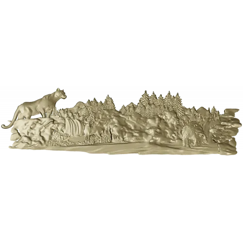 Лесная симфония - 3D модель STL панно для ЧПУ