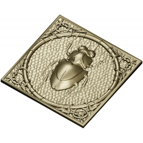 Scarab Relief Panel STL for CNC Milling