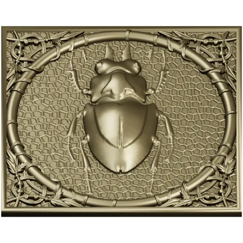 Scarab Relief Panel STL for CNC Milling