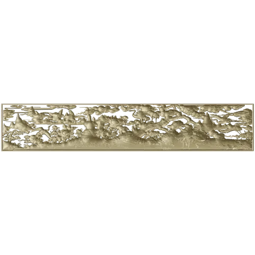 Журавли в сосновом саду - декоративная 3D панель STL для ЧПУ