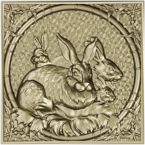 Hare Family Relief STL for CNC Router