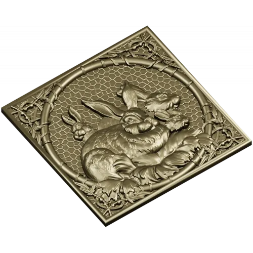 Hare Family Relief STL for CNC Router