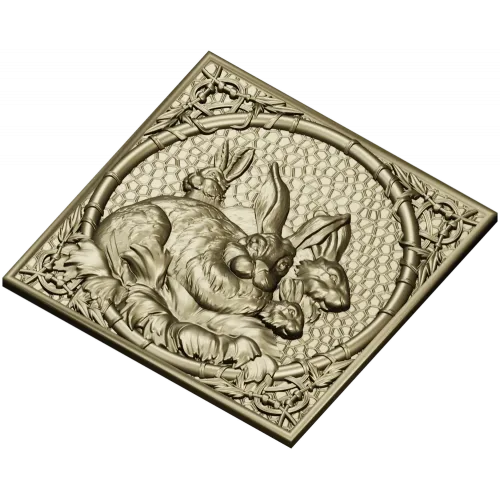 Hare Family Relief STL for CNC Router