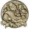 Hare Family Medallion - high-relief STL for CNC carving