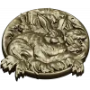 Hare Family Medallion - high-relief STL for CNC carving