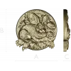 Hare Family Medallion - high-relief STL for CNC carving