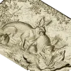 Rabbit Family Bas-Relief STL 3D Model for CNC