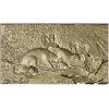 Rabbit Family Bas-Relief STL 3D Model for CNC