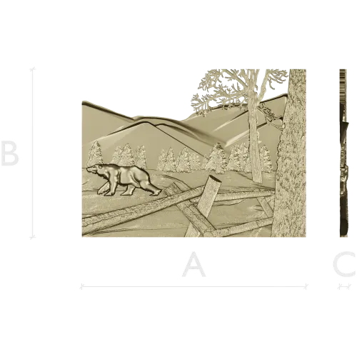 Winter Ridge Relief - detailed STL 3D model for CNC carving