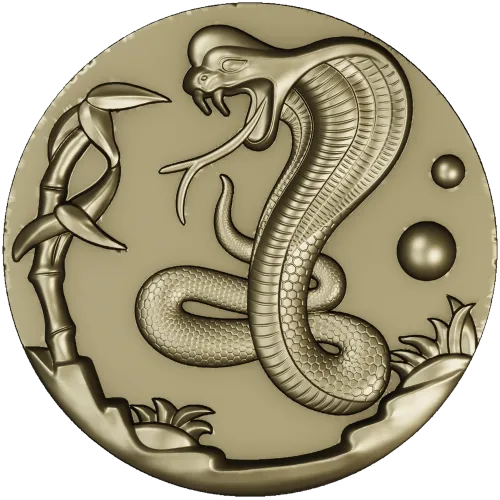 Cobra Medallion STL 3D model for CNC