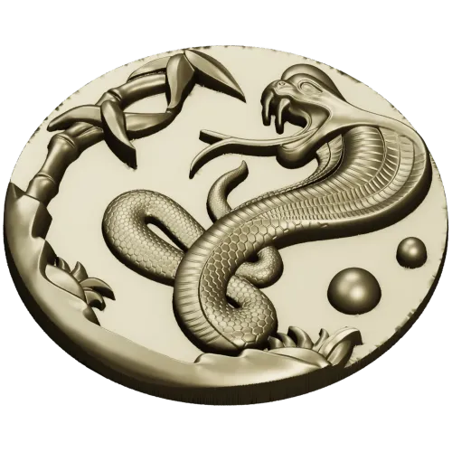 Cobra Medallion STL 3D model for CNC