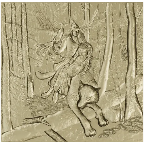 Ivan Tsarevich and the Gray Wolf - High Relief Panel STL