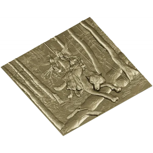 Ivan Tsarevich and the Gray Wolf - High Relief Panel STL
