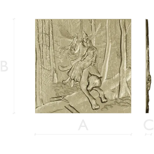 Ivan Tsarevich and the Gray Wolf - High Relief Panel STL