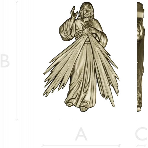 Divine Mercy Jesus - 3D STL Relief for CNC