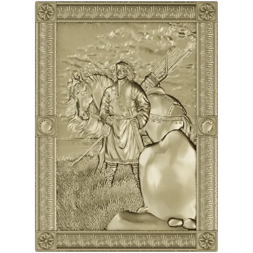 Ilya Muromets high-relief panel STL for CNC