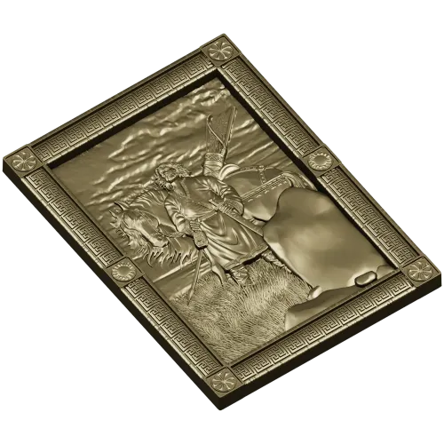 Ilya Muromets high-relief panel STL for CNC