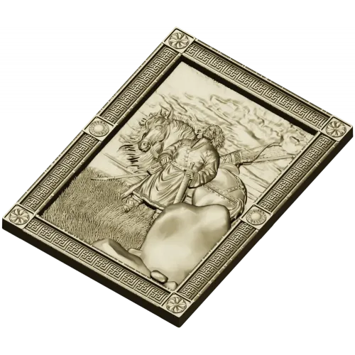 Ilya Muromets high-relief panel STL for CNC