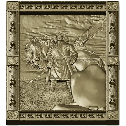 Ilya Muromets high-relief panel STL for CNC