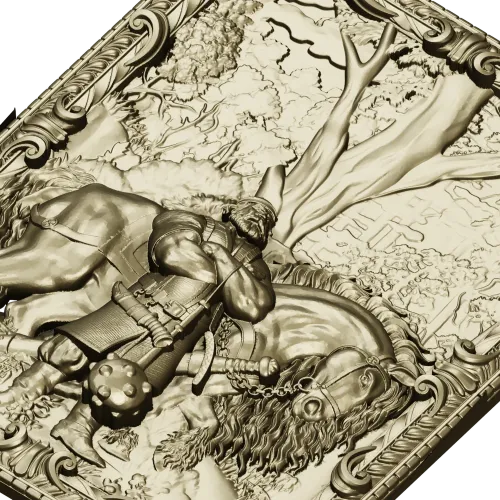 Ilya Muromets relief panel STL for CNC milling