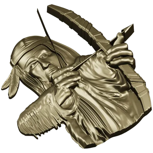 Native Archer Relief STL