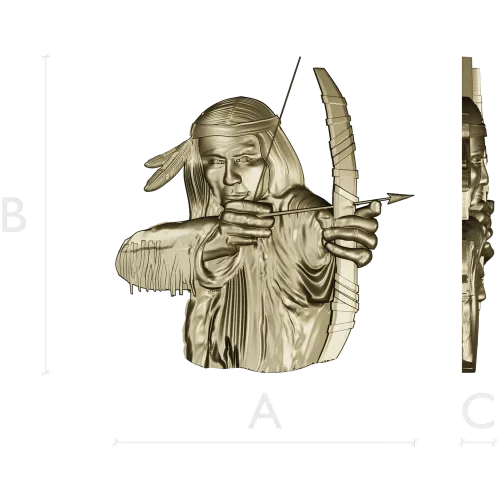 Native Archer Relief STL