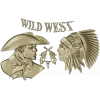 Wild West relief STL for CNC - Cowboy vs Native Chief