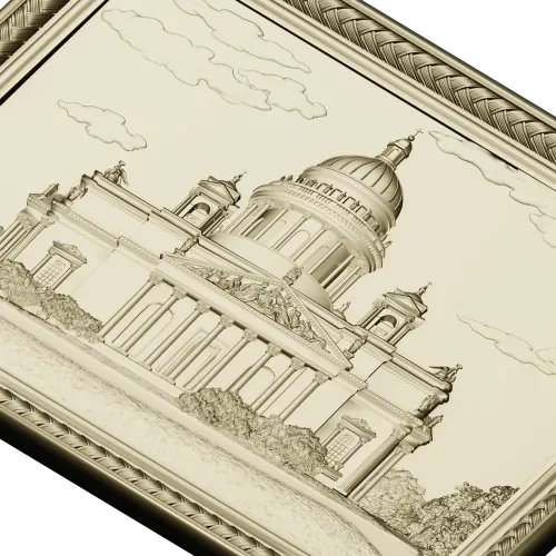 St. Isaac's Cathedral Framed Bas-Relief - STL 3D Model for CNC