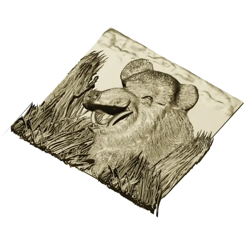 Барельеф дикого кабана - 3D модель STL для ЧПУ