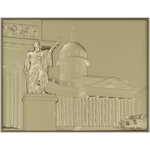 Kazan Cathedral Bas-Relief STL for CNC Carving