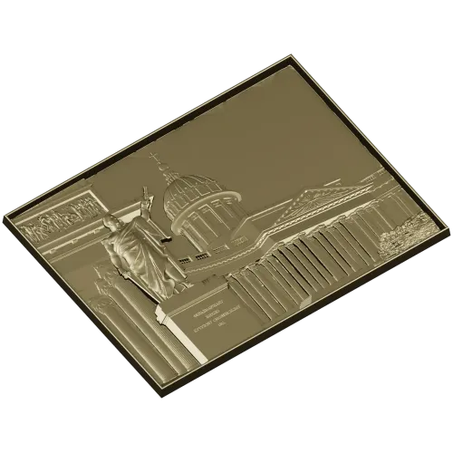 Kazan Cathedral Bas-Relief STL for CNC Carving