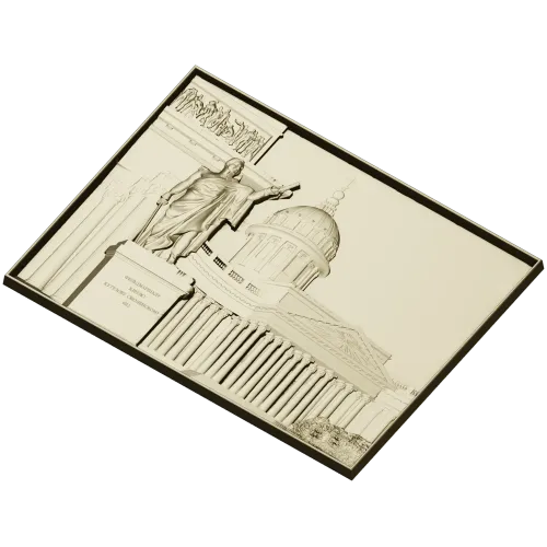 Kazan Cathedral Bas-Relief STL for CNC Carving