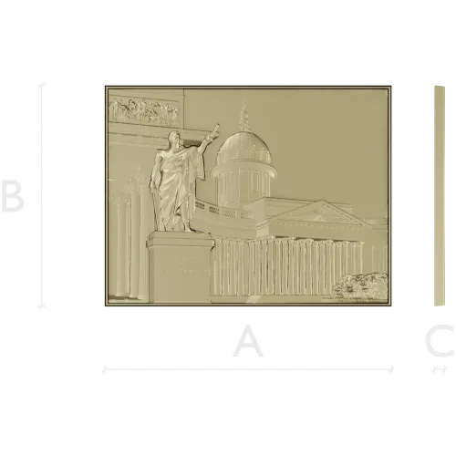 Kazan Cathedral Bas-Relief STL for CNC Carving