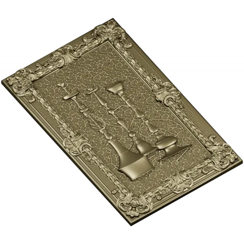 3D модель панно "Три кальяна" (STL) для ЧПУ
