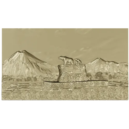 Камчатская панорама - 3D панно для ЧПУ в формате STL