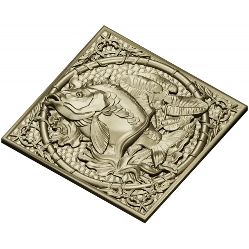 Carp Medallion 3D model in STL for CNC