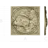 Carp Medallion 3D model in STL for CNC