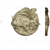 Карп на медальоне - 3D модель STL для ЧПУ