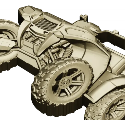Детализированный квадроцикл - 3D модель в формате STL для ЧПУ