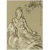 Lotus Serenity - high-relief Chinese beauty 3D model (STL) for CNC