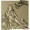 Lotus Serenity - high-relief Chinese beauty 3D model (STL) for CNC
