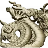 Coiled Imperial Dragon - detailed STL 3D model for CNC