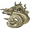 Coiled Imperial Dragon - detailed STL 3D model for CNC