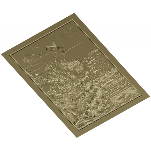Панно "Вечные журавли" - 3D модель STL для ЧПУ