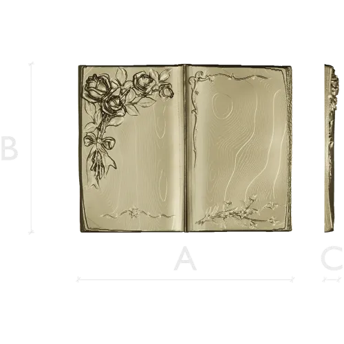 Книга с розами - 3D модель STL для ЧПУ